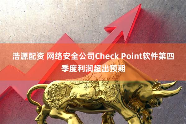 浩源配资 网络安全公司Check Point软件第四季度利润超出预期