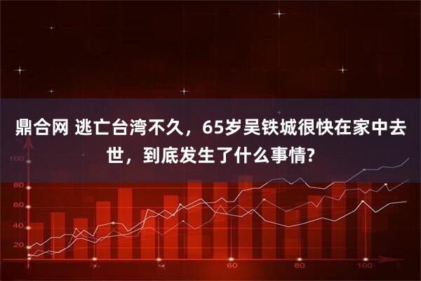 鼎合网 逃亡台湾不久,65岁吴铁城很快在家中去世,到底发生了什么事情?