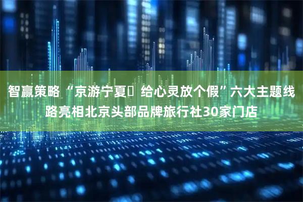 智赢策略 “京游宁夏・给心灵放个假”六大主题线路亮相北京头部品牌旅行社30家门店